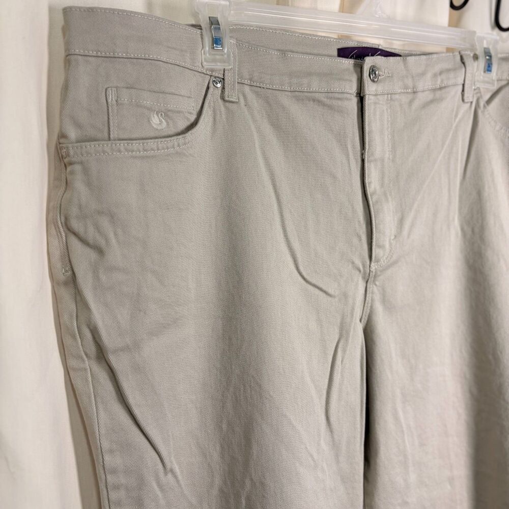 Gloria Vanderbilt Amanda Jeans Womens 24W Beige Khaki High Rise Tapered Leg